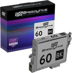 Speedy Inks Remanufactured Ink Cartridge Replacement for Epson 60 (Black) Compatible with Epson Stylus C88 CX3800 CX3810 CX4200 CX4800 CX5800f CX7800 C68 C88Plus
