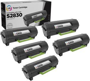 LD Products Toner Cartridge Compatible with Replacement for Dell S2830dn 593-BBYO (Black, 5-Multipack) Compatible with the following Dell Printer Laser S2830dn