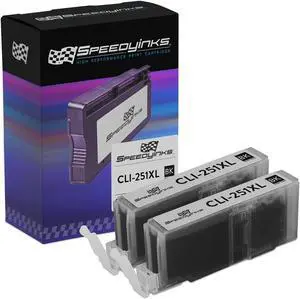 Speedy Inks Compatible Ink Cartridge Replacement for Canon CLI251XL 6448B001 High-Yield ( Black, 2-Pack )