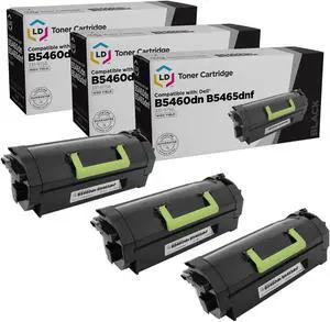 LD Products Toner Cartridge Compatible with Replacement for Dell 331-9756 X5GDJ High Yield (Black, 3-Multipack)