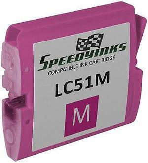 SPEEDYINKS Compatible Ink Cartridge Replacement for Brother LC51M (Magenta) Compatible with Brother MFC-240C DCP-130c MFC-440CN Intellifax 2480C Intellifax 1860C MFC-5460CN MFC-5860CN MFC-3360C
