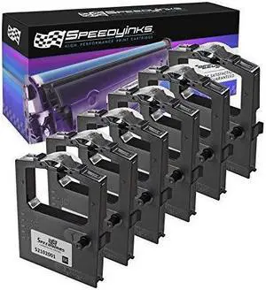 SPEEDYINKS Compatible Printer Ribbon Cartridge Replacements for Okidata 52102001 (Black, 6-Pack) Compatible with the following Okidata Printer Model Microline 120