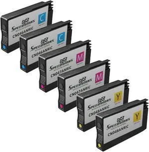SPEEDYINKS Remanufactured Ink Cartridge Replacement for HP 951 (2 Cyan, 2 Magenta, 2 Yellow, 6-Pack) For use in and works with HP OfficeJet Pro 251dw, 276dw, 8100, 8600 Series HP-951 HP-951XL HP951