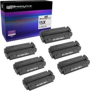 Speedy Inks - 6pk Compatible Replacement for HP 15X / HP15X / C7115X / 15A / C7115A HY Black Laser Toner Cartridge for use in HP Laserjet 1220, 1200se, 1200n, 1200, 1220se, 3300, 3310mfp, 3320mfp,