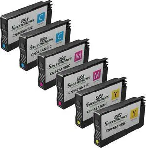 SPEEDYINKS Remanufactured Ink Cartridge Replacement HP 951 XL High Yield (2 Cyan, 2 Yellow, 2 Magenta, 6-Pack) For use in and works with HP OfficeJet Pro 251dw 276dw 8100 8600 Series HP-951 / HP-951XL