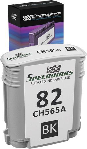 Speedy Inks Remanufactured Ink Cartridge Replacement for HP 82 CH565A (Black) Compatible with the following HP Printer Model Printer models DesignJet 111 510