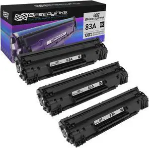 Speedy Inks - 3pk Compatible Replacement for HP 83A CF283A Black for use in LaserJet Pro MFP M127fn, LaserJet Pro MFP M127fw, LaserJet Pro MFP M125nw, and LaserJet Pro MFP M125rnw