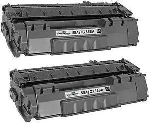SPEEDYINKS Compatible Toner Cartridge Replacement for HP 53A Q7553A (Black, 2-Pack) for use in HP Printer LaserJet P2015, P2015d, P2015dn, P2015x, M2727 MFP, M2727nf MFP, & M2727nfs MFP SPEEDYINKS Compatible Toner Cartridge Replacement for HP 53A Q7553A (Black, 2-Pack) for use in HP Printer LaserJet P2015, P2015d, P2015dn, P2015x, M2727 MFP, M2727nf MFP, & M2727nfs MFP