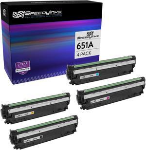 Speedy Inks Remanufactured Toner Cartridge Replacement for HP 651A (1 Black, 1 Cyan, 1 Magenta, 1 Yellow, 4-Pack) Compatible with 700 Color MFP M775dn 700 Color MFP M775f, 700 Color MFP M775z