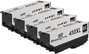 Speedy Inks Remanufactured Ink Cartridge Replacement for Epson 410XL High-Yield (Black, 4-Pack)