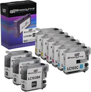 Speedy Inks Compatible Ink Cartridge Replacement for Brother LC103 High Yield (3 Black, 2 Cyan, 2 Magenta, 2 Yellow, 9-Pack) Compatible with MFC J245 J285DW J450DW J470DW J475DW J650DW J6520DW J6720DW