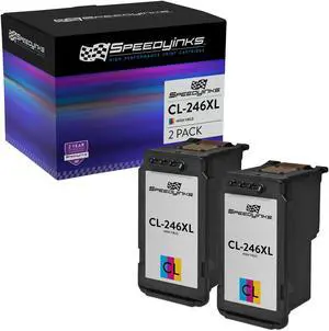 SPEEDYINKS Remanufactured Ink Cartridge Replacement for CL-246XL High Yield (Color, 2-Pack)