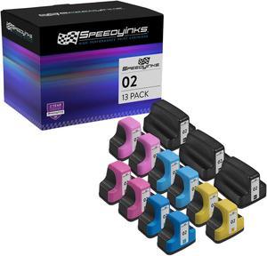 SPEEDYINKS Remanufactured Replacements for HP 02 Ink Cartridges with Smart Chip use for Photosmart C5180 C6180 C6280 (3 Black, 2 Cyan, 2 Magenta, 2 Yellow, 2 Light Cyan, 2 Light Magenta, 13-Pack)