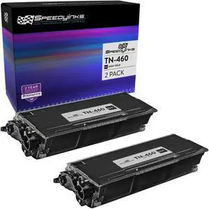 SPEEDYINKS Toner Cartridge Replacement for Brother TN460 High Yield (Black, 2-Pack) Compatible with Multi-Function: MFC-1260, MFC-1270, MFC-2500, MFC-8300, MFC-8500, MFC-8600, MFC-8700, and MFC-9600