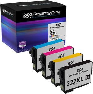 SPEEDYINKS Remanufactured Replacement Ink Cartridge for Epson 222XL High Yield (4 Set HY Black, Cyan, Magenta, Yellow) Compatible with Epson Printers WorkForce WF-2960 Expression XP-5200