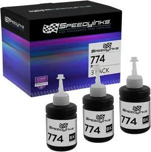Speedy Inks Compatible Ink Bottle Replacement for Epson 774 High Capacity (Black, 3-Pack) Compatible with Epson WorkForce ET-4550, Epson Expression ET-3600, Epson WorkForce ET-16500