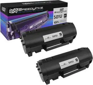 Speedy Inks Compatible Toner Cartridge Replacement for Lexmark 501U 50F1U00 Ultra High Yield (Black, 2-Pack)