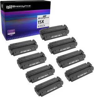 Speedy Inks - 8pk Compatible Replacement for HP 15X / HP15X / C7115X / 15A / C7115A HY Black Laser Toner Cartridge for use in HP Laserjet 1220, 1200se, 1200n, 1200, 1220se, 3300, 3310mfp, 3320mfp,