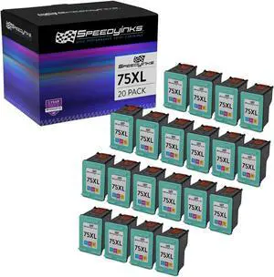 Speedy Inks Remanufactured Ink Cartridge Replacement for HP 75XL High-Yield (Tri-Color, 20-Pack)