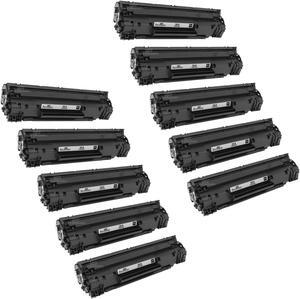 Speedy Inks - 10 Pack Compatible HP 36A CB436A Black Toner for use in LaserJet M1522n MFP, LaserJet M1522nf MFP, LaserJet P1505, & LaserJet P1505n