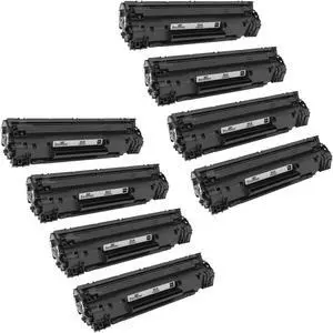 Speedy Inks - 8 Pack Compatible HP 36A CB436A Black Toner for use in LaserJet M1522n MFP, LaserJet M1522nf MFP, LaserJet P1505, & LaserJet P1505n