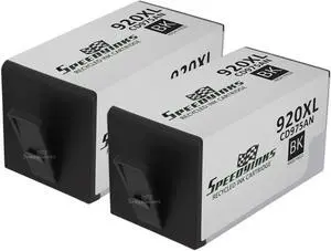 Speedy Inks Remanufactured Ink Cartridge Replacement for HP 920XL High-Yield (Black, 2-Pack) Compatible with OfficeJet 6000 6500 6500a 6500a Plus 7000 Wide Format 7500a