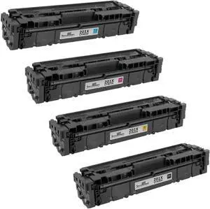 SPEEDYINKS 4PK Compatible Replacement for HP 201X 1ea HY CF400X Black, CF401X Cyan, CF402X Yellow, CF403X Magenta Toner Cartridge Set for use in HP Color LaserJet Pro MFP M277dw, M252dw MFP M277n
