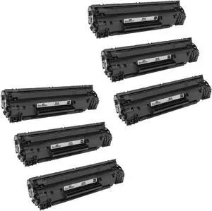 Speedy Inks - 6 Pack Compatible Replacement for HP 36A CB436A Black Toner for use in LaserJet M1522n MFP, LaserJet M1522nf MFP, LaserJet P1505, & LaserJet P1505n