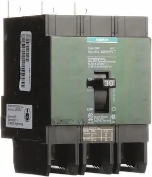 SIEMENS BQD330 30 A Bolt On Standard Miniature Circuit Breaker , 480V AC Not