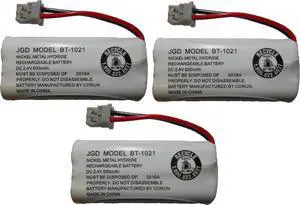 Battery BT-1021 BBTG0798001 for Uniden Cordless Handsets High Capacity Rechargeable (3-Pack)