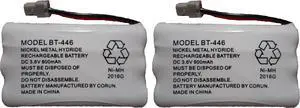 Uniden BT-446 / BBTY0503001 / BT-1004 / BT-1005 / GE-TL26402 / BT-504 / CPH-488B Rechargeable Cordless Telephone Battery DC 3.6V 800mAh Manufactured by Corun (2-Pack)