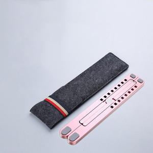 Laptop Stand Portable Heights Adjustable Aluminum Alloydesktop Ventilated Cooling Holder Folding Ultra For Macbook
