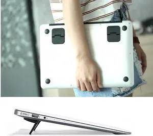 Mini Portable Invisible Laptop Holder Adjustable Cooling Feet Stand Holder Foldable Laptop Heat Reduction Notebook Accessory
