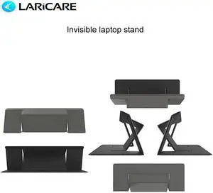 Invisible Laptop Adhesive Stand Multifunction Adjustable Bracket Portable Tablet Holder for iPad MacBook Computer Support