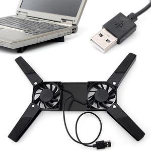 NEW USB Notebook Folding Dual 2 Fans Radiator Air cooled for 10-17" PC Laptop Computer