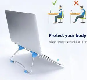 Folding Laptop Stand Height Adjustable Aluminum Alloy Laptop Stand Bracket Laptop Holder for 10-17inch PC Notebook
