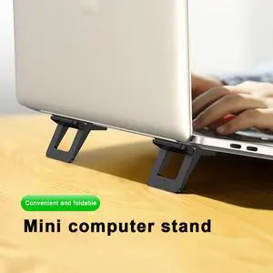 2 Pcs Adjustable Invisible Laptop Holder Mini Portable Cooling Stand Foldable Multifunctional Holder 1Pair for Laptop Notebook