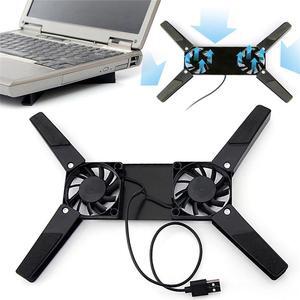 Rotatable USB Fan Cooling Pad 2 Fans Cooler Notebook Cooler Computer USB Fan Stand For 8 14 PC Laptop PC Computer Peripherals
