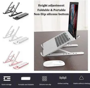Adjustable Portable Laptop Stand Foldable Support Base Notebook Stand For Lapdesk Computer Laptop Holder Cooling Bracket Riser