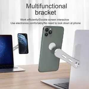 Aluminum Multi Screen Support Laptop Side Mount Connects Mobile Phone Bracket Monitor Display Clip Adjustable Phone Stand Holder