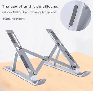 Foldable Laptop Stand Adjustable Non Slip Desktop Notebook Holder Riser Aluminum Tablet Bracket For MacBook Pro for 10-15.6 inch