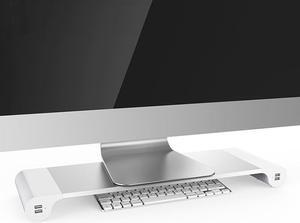 Portable 4 Ports USB Laptop Computer Monitor Holder Bracket Heighten Stand Base