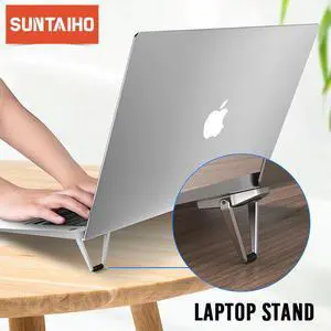 Suntaiho Portable Laptop Holder for MacBook Pro Mini Foldable Aluminum Laptop Stand Cooling Pad Notebook Stand for Macbook Air