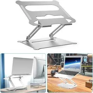Aluminum Alloy Laptop Stand Height Adjustable Notebook Holder Bracket Rack