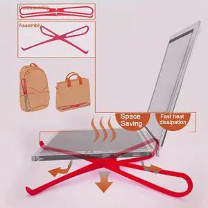 Portable Non slip Heat Dissipation Bracket Folding Simple Laptop Holder X type Cooling Laptop Rack PC Stand Holder Accessories