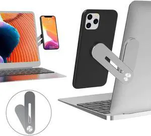 Magnetic Cell Phone Stand Laptop Mount Universal Tablet Dock Aluminum Clip Clamp Monitor for Mobile Macbook Pro Air iPhone iPad