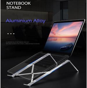 Foldable Laptop Stand Notebook Bracket Portable Aluminum Alloy Holder Cooling Bracket Pad Riser Base for Below 17" Notebook