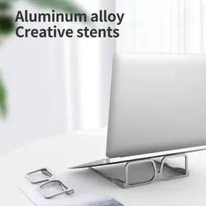Suitable For MacBook Pro Air Xiaomi Huawei 10-15.6 Inch PC Laptop Foldable Stand Ergonomic Aluminum Laptop Mount Computer Stand
