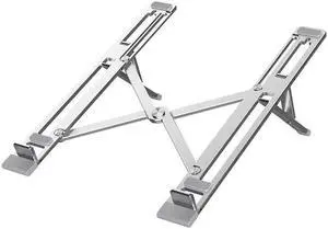 Laptop Stand Portable Aluminum Laptop Mount Notebook Riser with 5 Levels Height Adjustment for Laptops Within 17 Inches