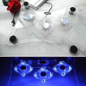 5VUSB Gaming Laptop Cooler Cooling pad bracket exhaust fan 3 Fan LED heat sink USB Laptop Cooling Pad Notebook Stand for Laptop